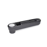 GN 472.3 Cranked Handle with Retractable Handle Aluminum Retractable Mechanism Steel